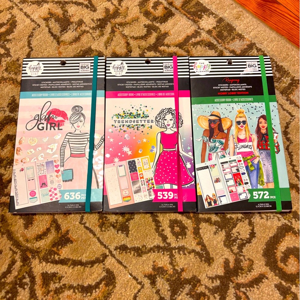 The Happy Planner Accessory Book trendsetter, glam girl & hobby lobby edition